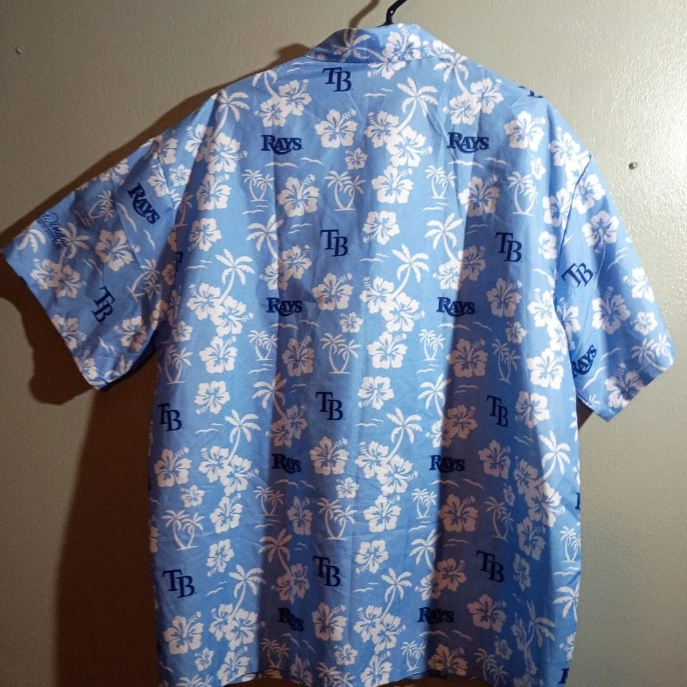 Tampa Bay Devil Rays Hawaiian MLB Baseball Button-down Mens XL #Summer Baseball